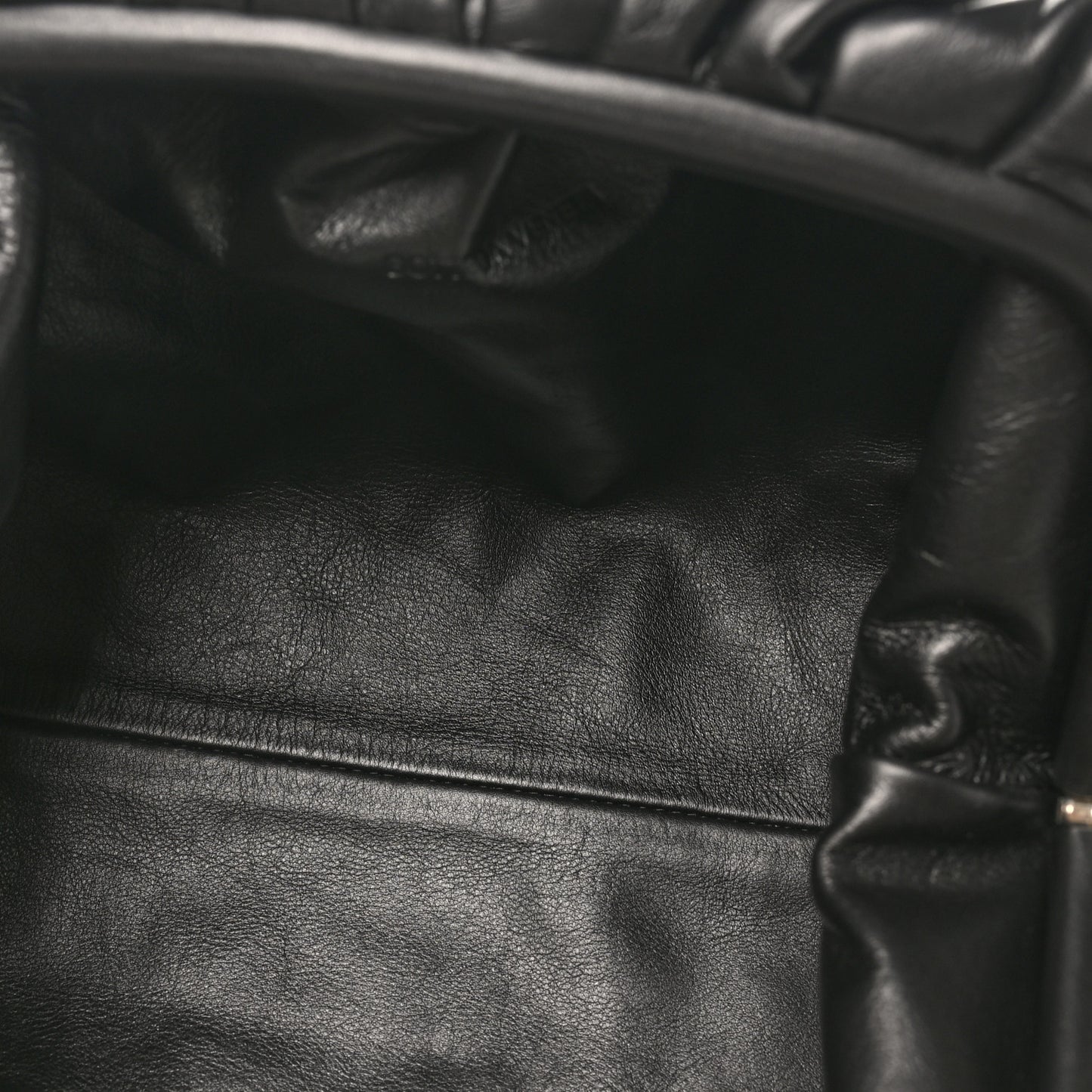 Smooth Butter Calf The Pouch Oversized Clutch Black