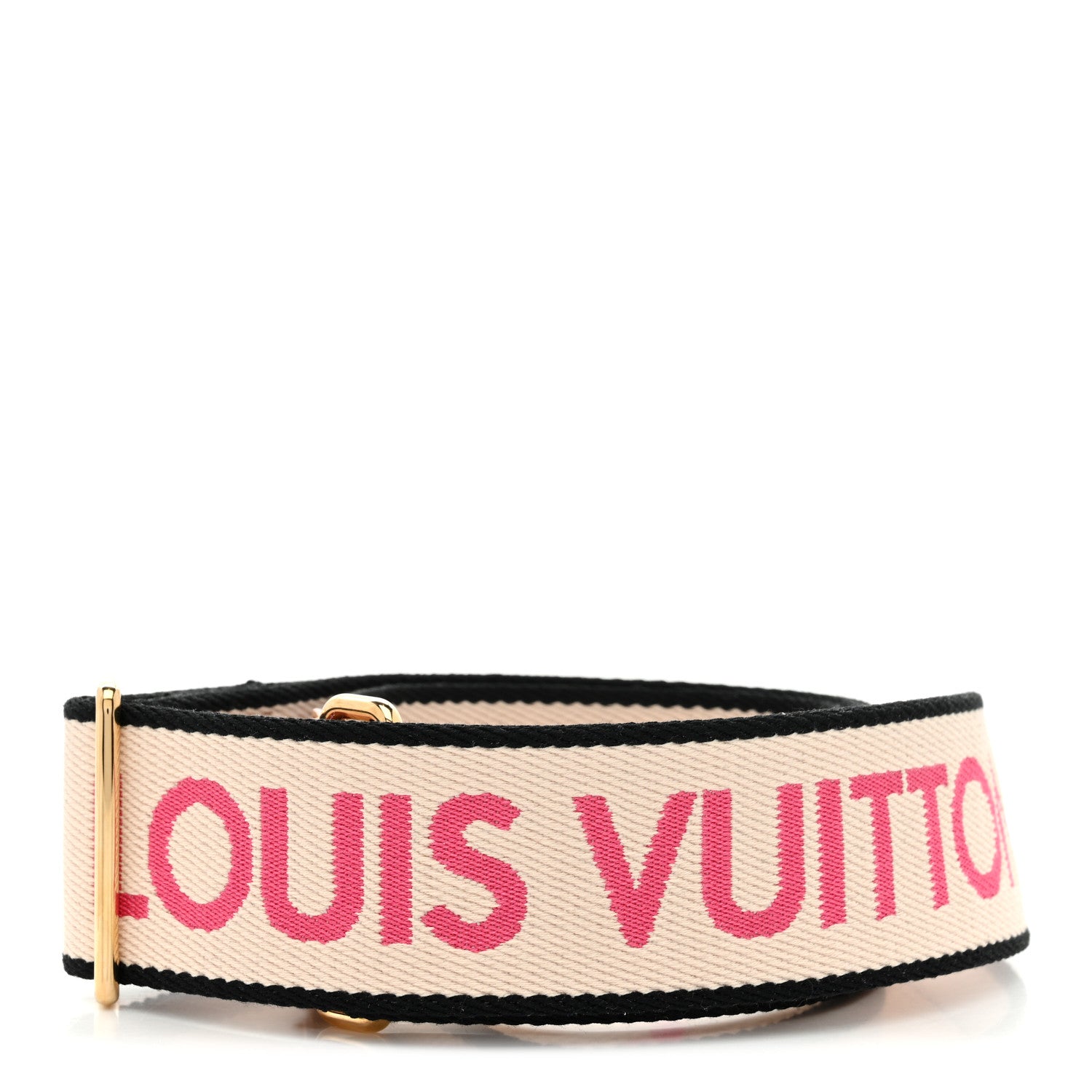 Louis Vuitton Jacquard Shoulder Strap Black White Pink 1807693