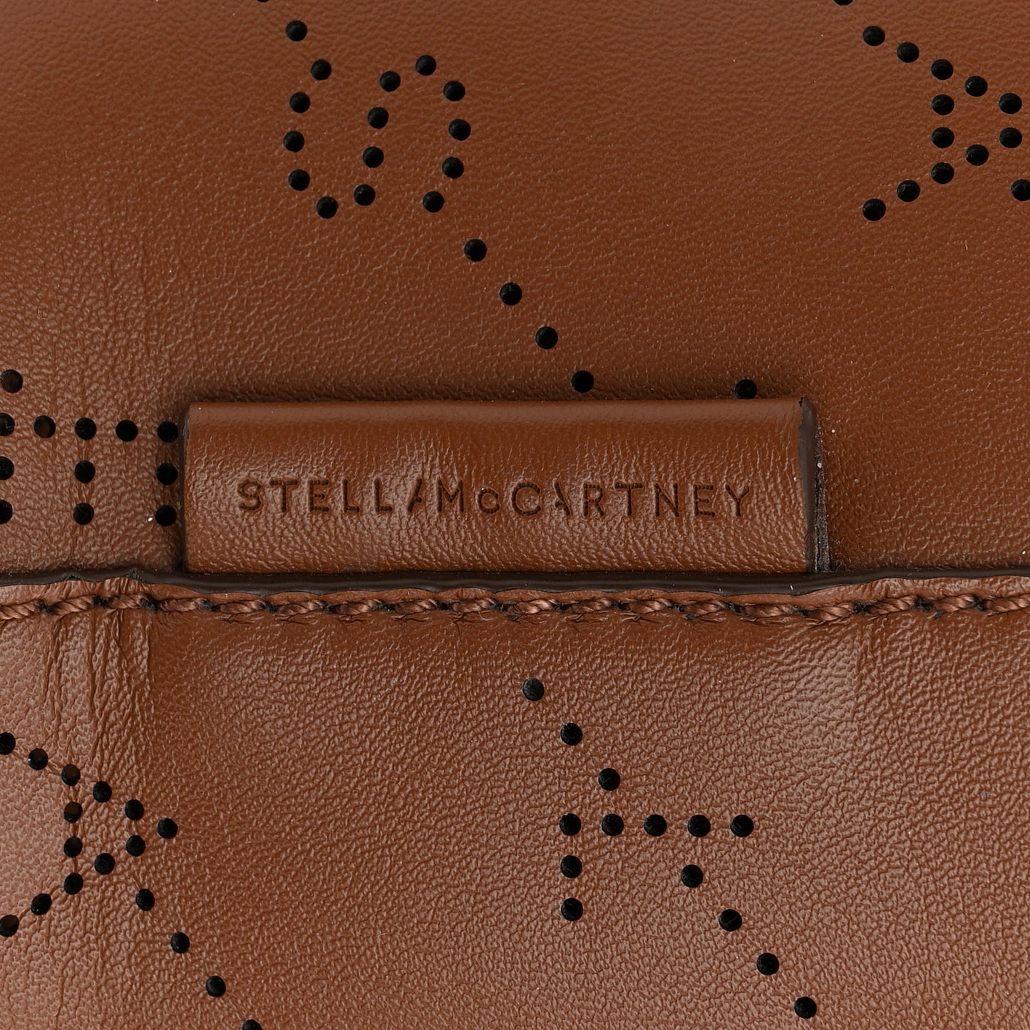 Perforated Eco Alter Nappa Mini Bucket Bag Brown