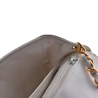 Chanel Lambskin Quilted Medium Single Flap White 9 of 13