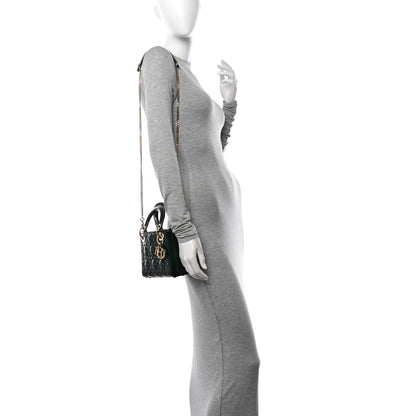 Christian Dior Patent Cannage Mini Lady Dior Pine Green 2 of 10