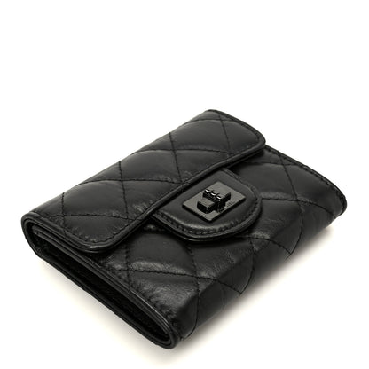 Chanel Aged Calfskin Quilted Reissue Flap Card Holder Wallet So Black 4 of 9