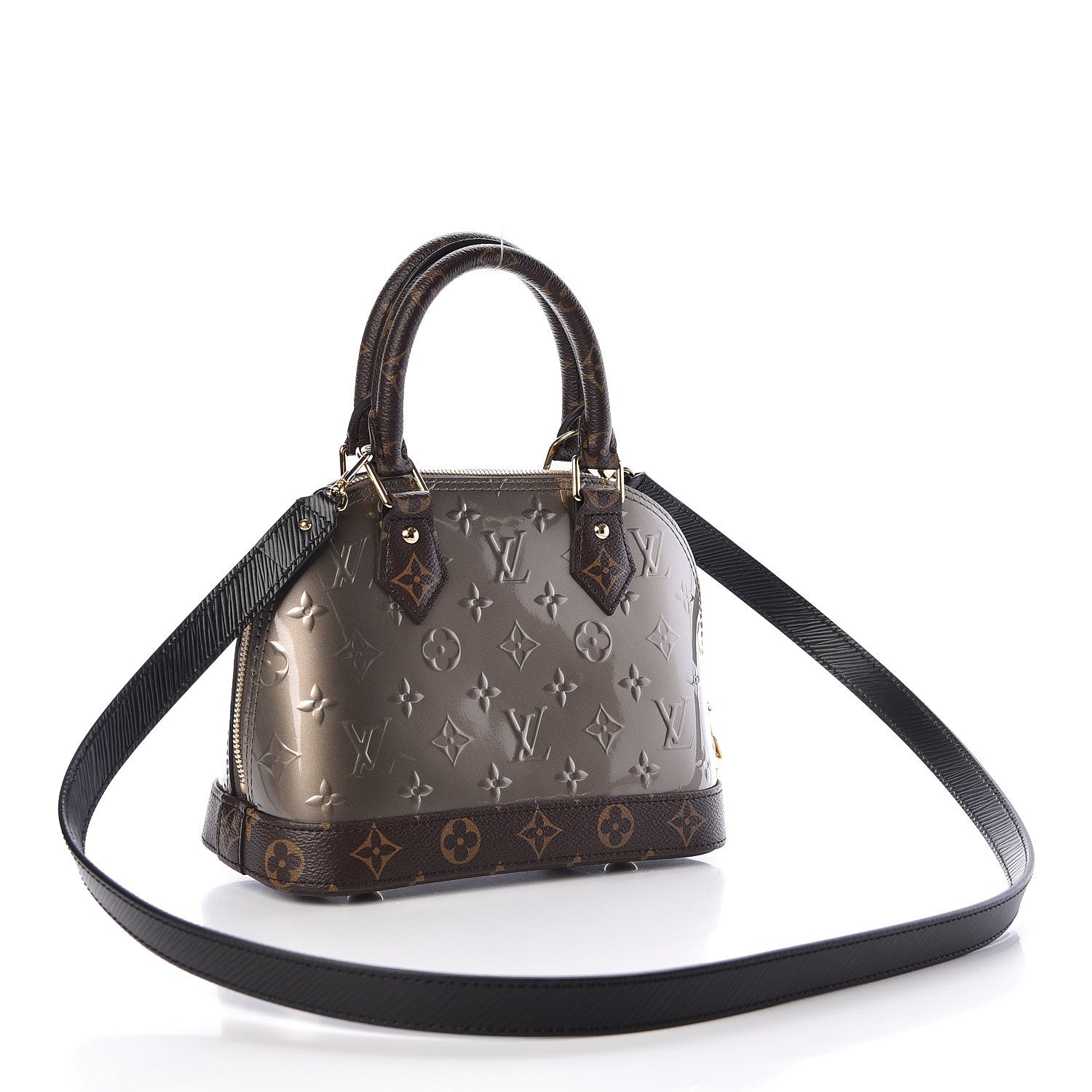 Louis Vuitton Vernis Epi Monogram Alma BB Champagne Metallise 3 of 12