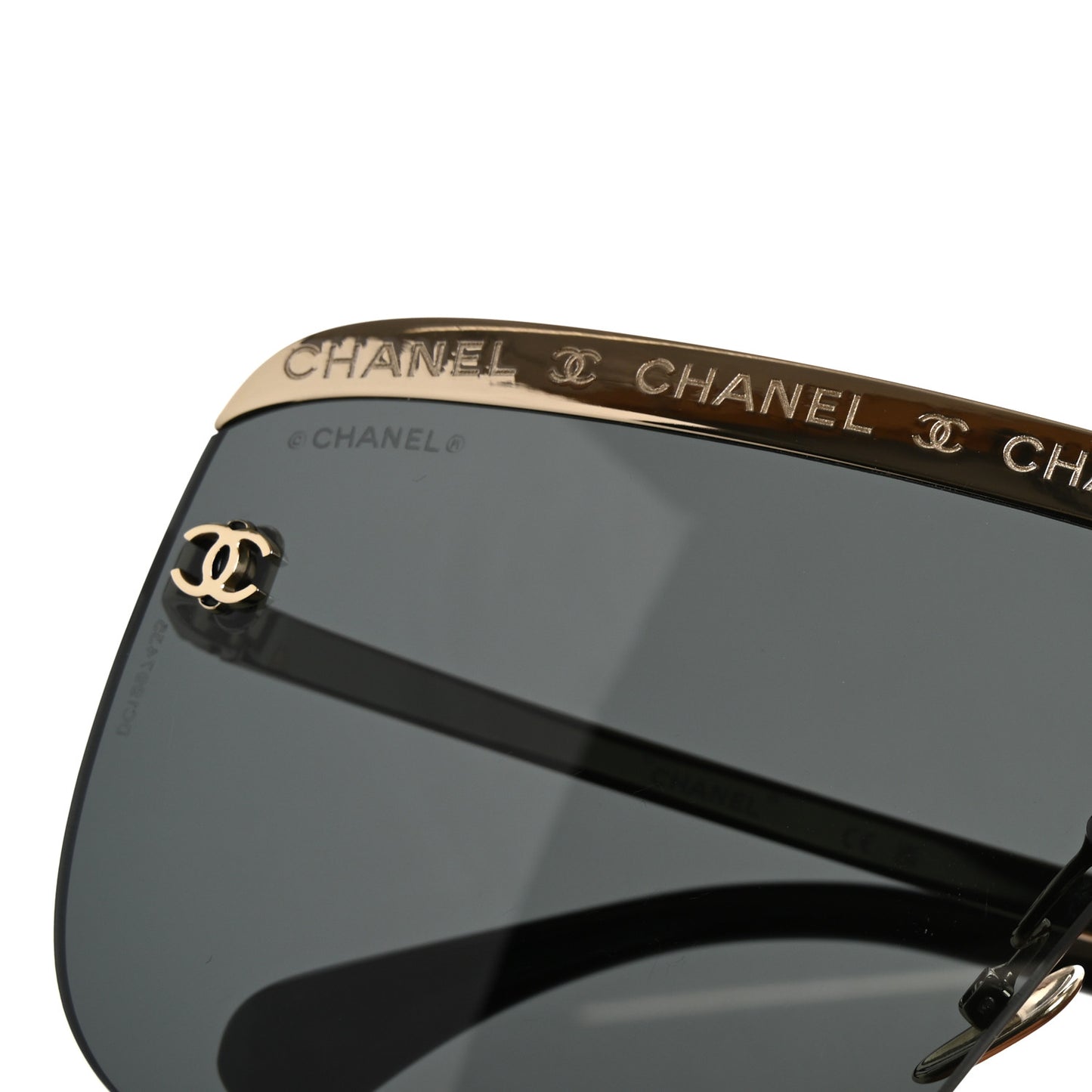 Metal Shield Sunglasses 71507 Gold