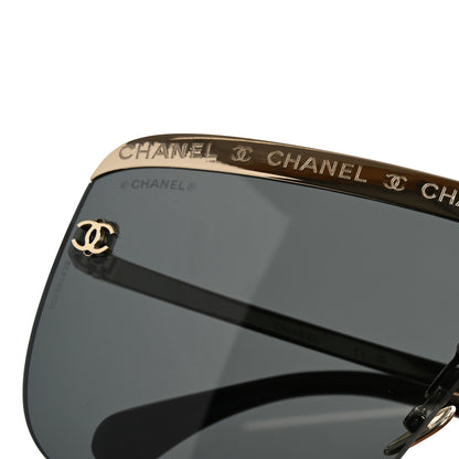 Chanel Metal Shield Sunglasses 71507 Gold 8 of 9