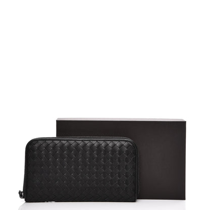 Bottega Veneta Nappa Intrecciato Zip Around Wallet Black 9 of 9