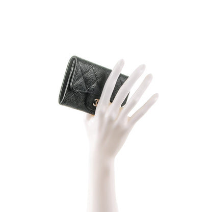 Chanel Caviar Quilted Flap Card Holder Black 2 of 8