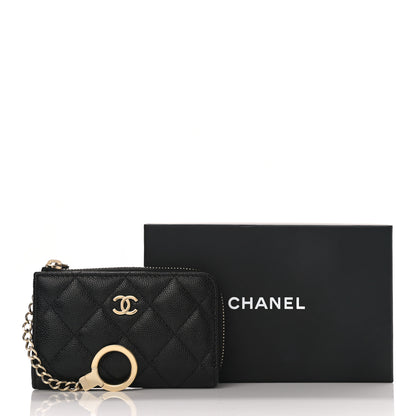 Chanel Caviar Quilted Key Holder Case Black 8 of 8