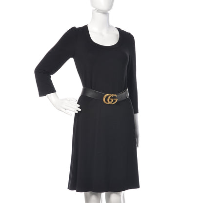 Gucci Faded Calfskin Double G 40mm Belt 100 40 Black 2 of 8