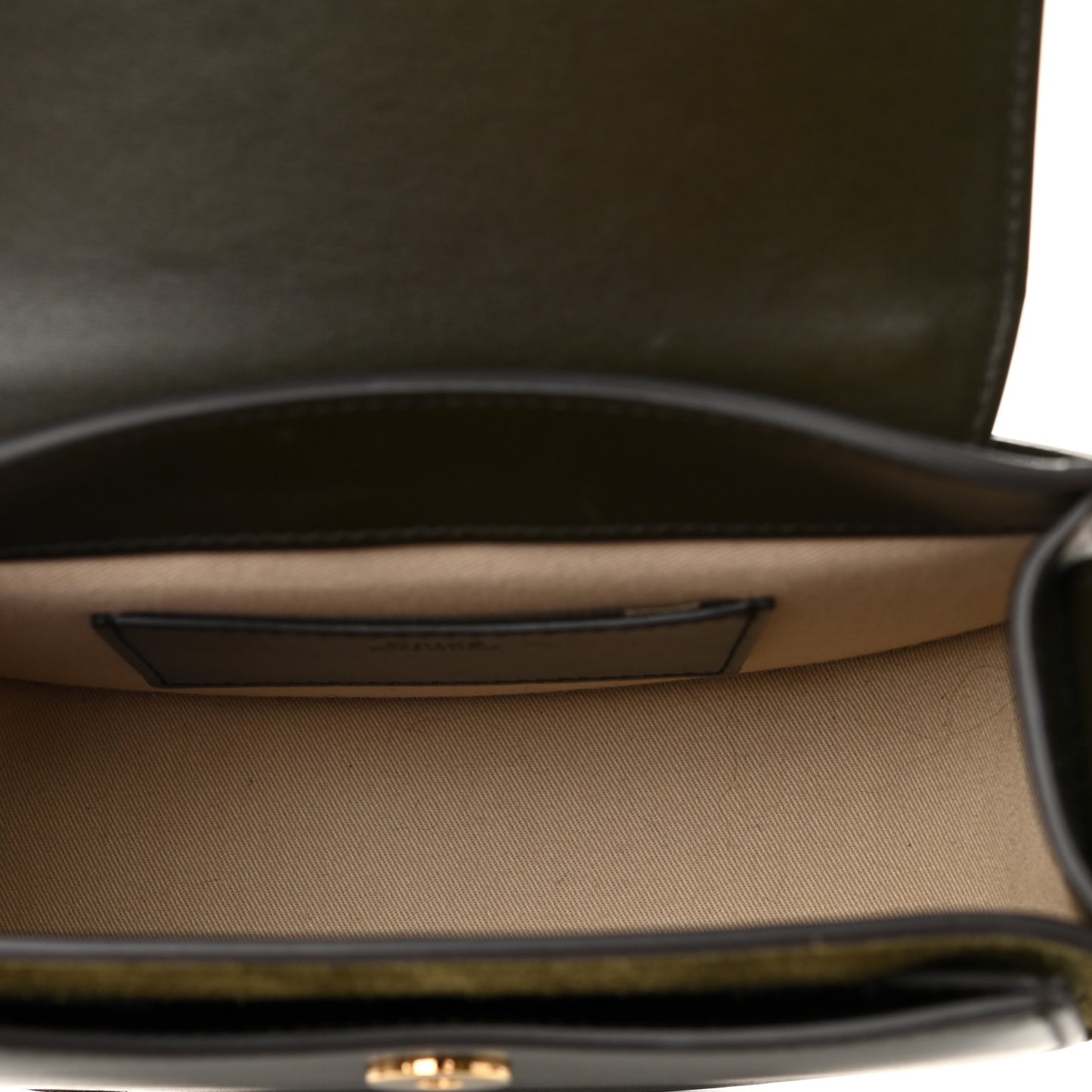 Calfskin Suede Small Tess Bag Deep Forest