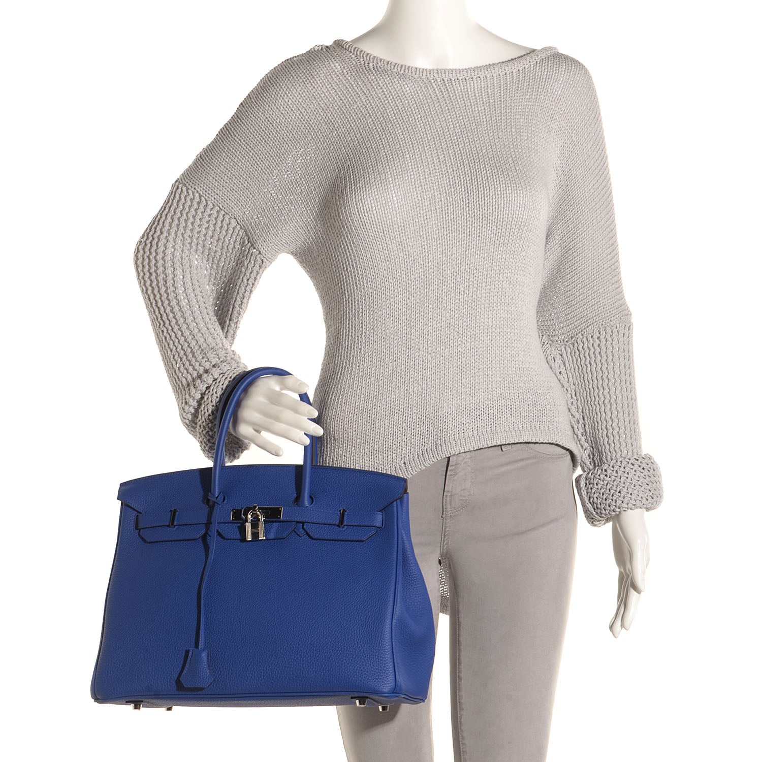 Hermes Togo Birkin 35 Bleu Electrique 2 of 29