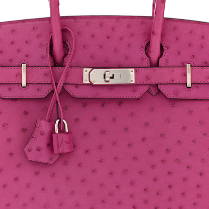 Hermes Ostrich Birkin 30 Rose Pourpre 8 of 12