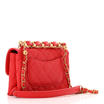 Chanel Calfskin Quilted Mini Flap Bag Red 3 of 9