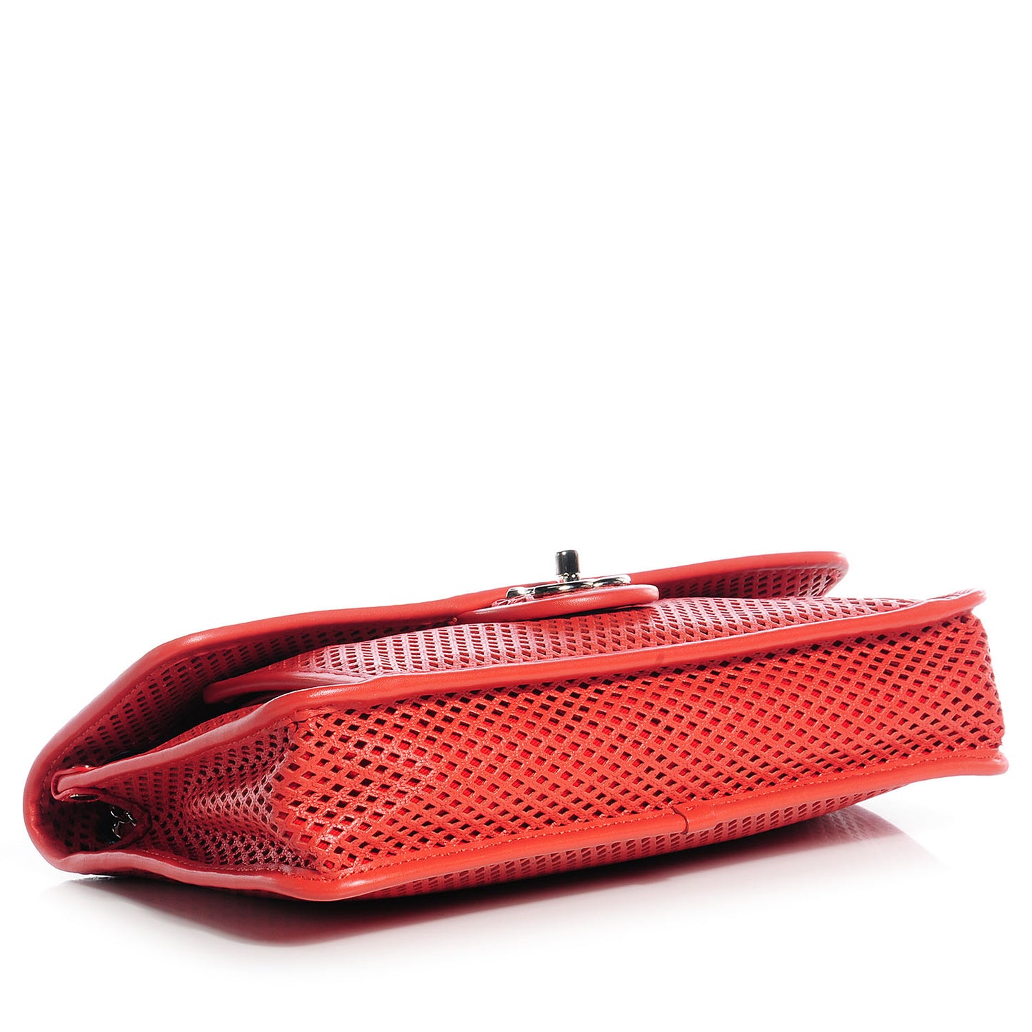 Perforated Calfskin Up In The Air Flap Red