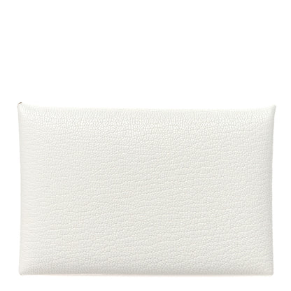 Hermes Chevre Mysore Calvi Card Case Gris Perle 1 of 8