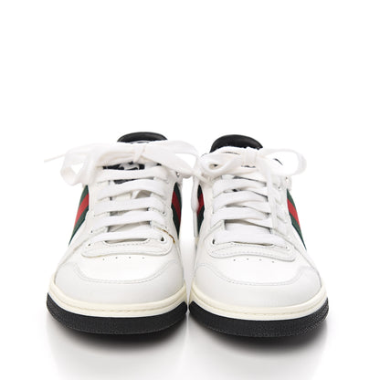 Gucci Calfskin Patent Web Mens GG Sneakers 36.5 White 2 of 9