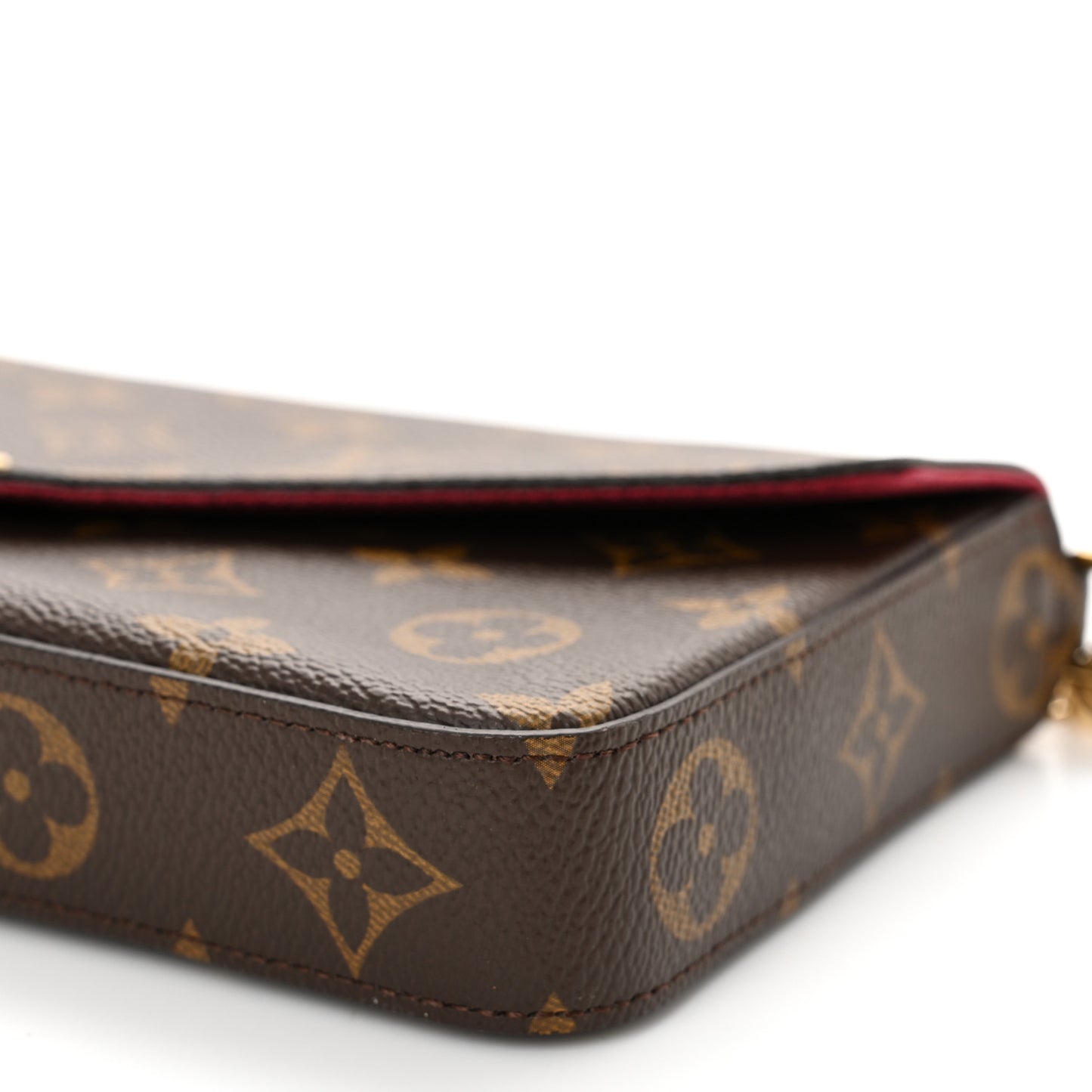 Monogram Pochette Felicie Chain Wallet Fuchsia