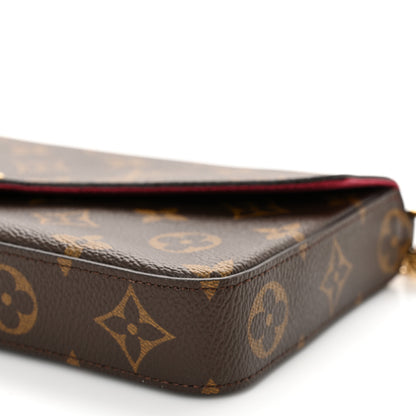 Louis Vuitton Monogram Pochette Felicie Chain Wallet Fuchsia 11 of 12