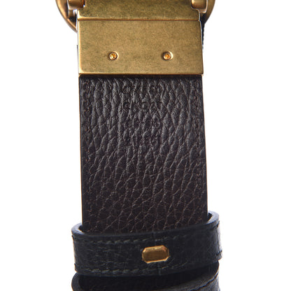 Gucci Calfskin Double G Reversible 37mm Belt 85 34 Black Cocoa 5 of 8