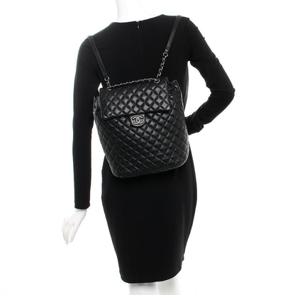 Chanel Calfskin Quilted Large Urban Spirit Backpack Black 2 of 9