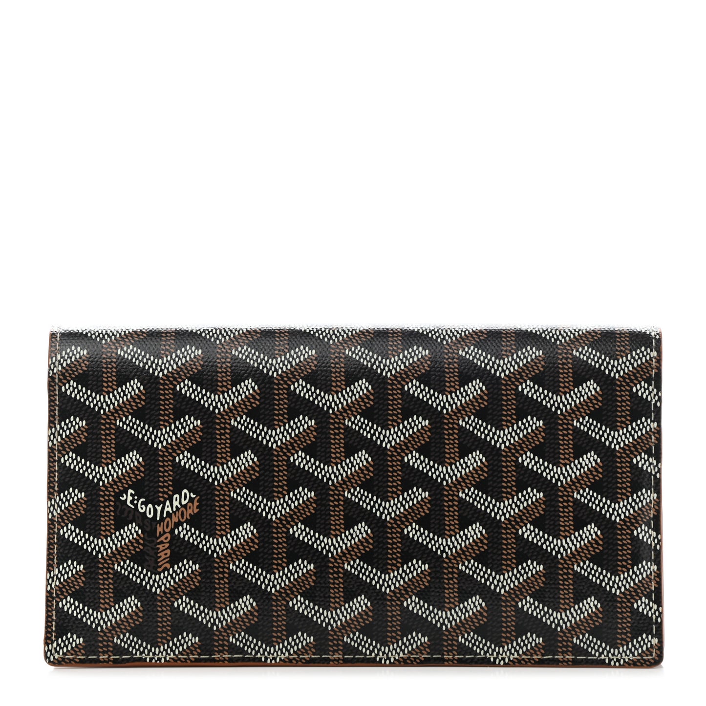 Goyardine Long Bi-Fold Wallet Black Gold