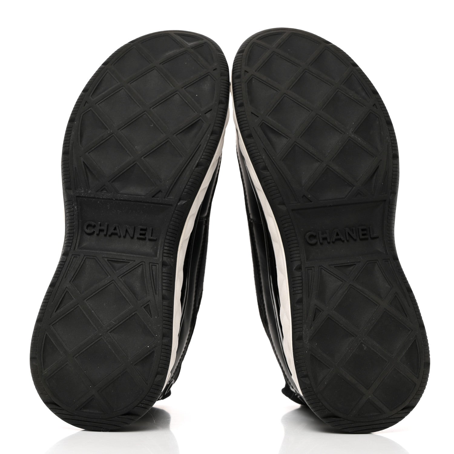 Chanel Velvet Calfskin Mixed Fibers CC Sneakers 36.5 Black 5 of 9