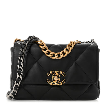 Chanel Lambskin Quilted Medium Chanel 19 Flap Black 1 of 11