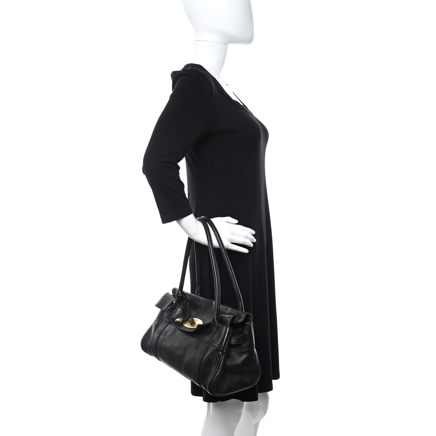 Mulberry Natural Leather Small Bayswater Black 2 of 13