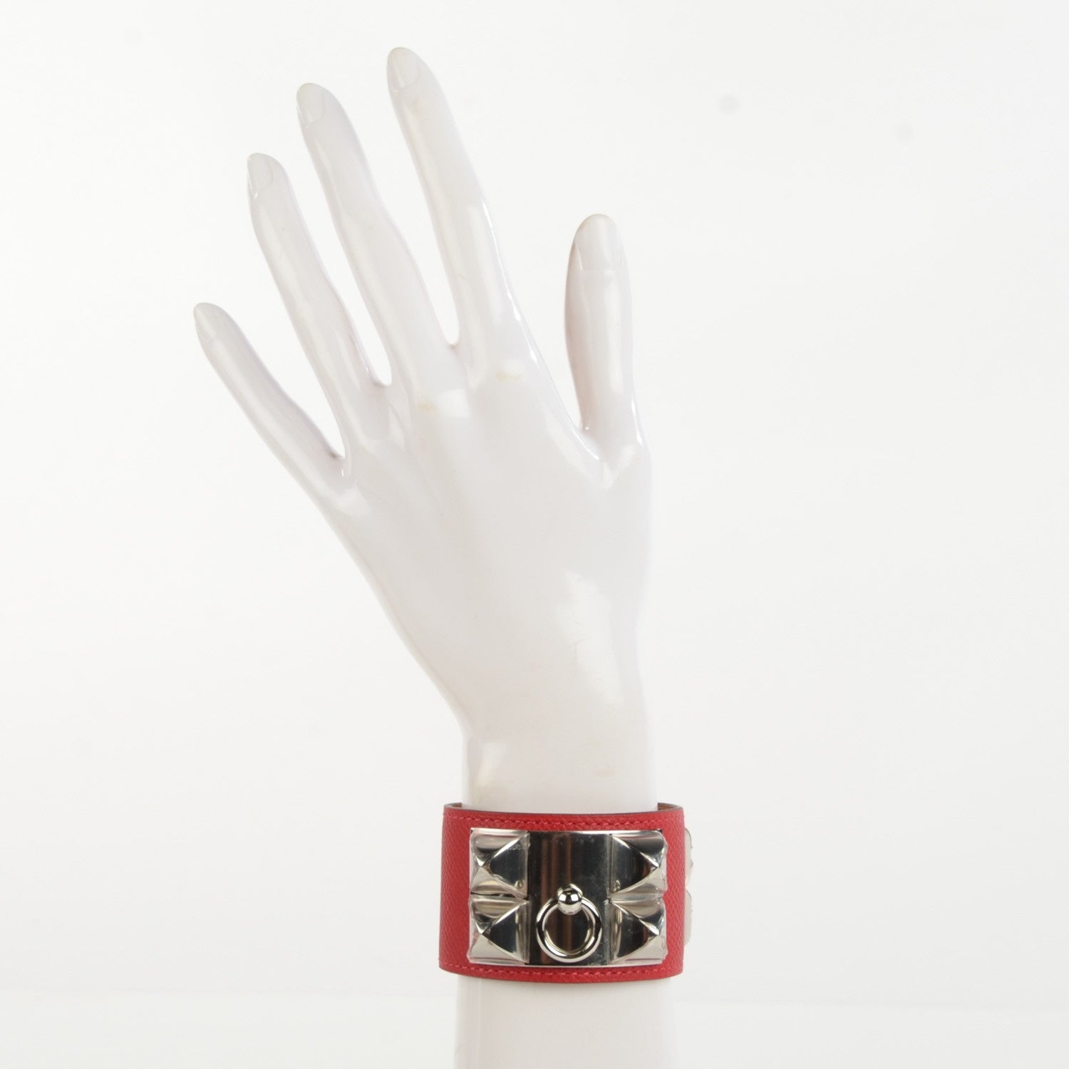 Hermes Epsom Collier De Chien CDC Bracelet S Rouge Casaque 2 of 6