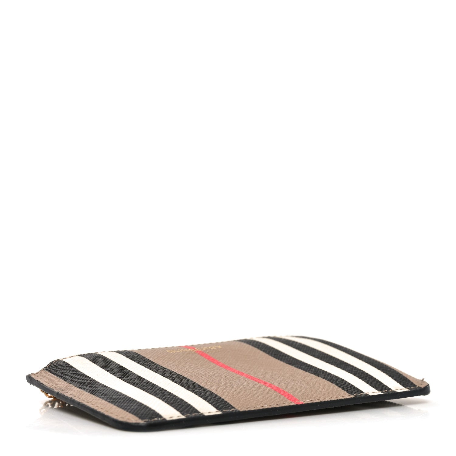 Burberry E-Canvas Calfskin Icon Stripe Zip Coin Case Archive Beige 4 of 6