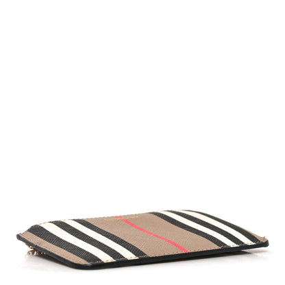 Burberry E-Canvas Calfskin Icon Stripe Zip Coin Case Archive Beige 4 of 6