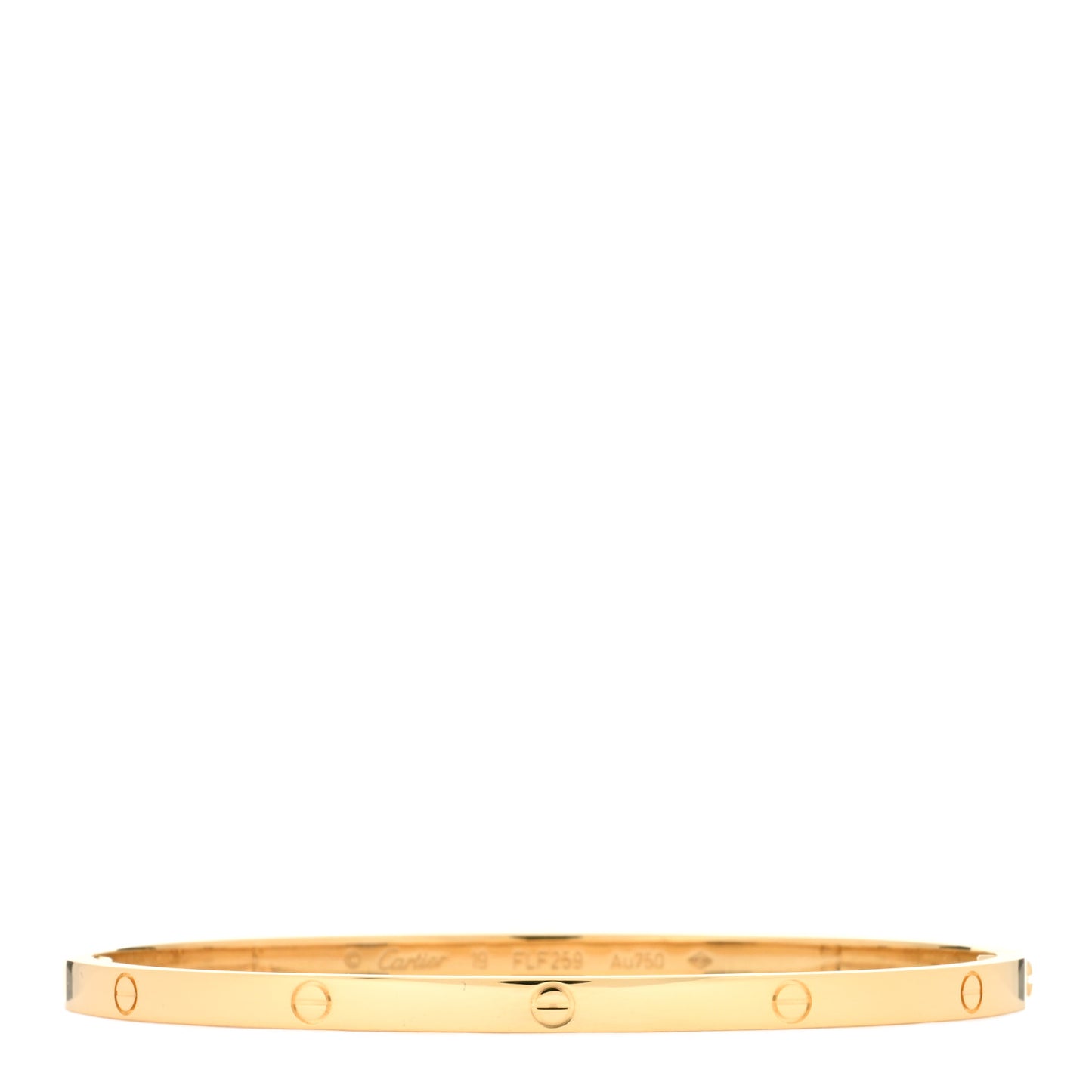 18K Yellow Gold Small LOVE Bracelet 19