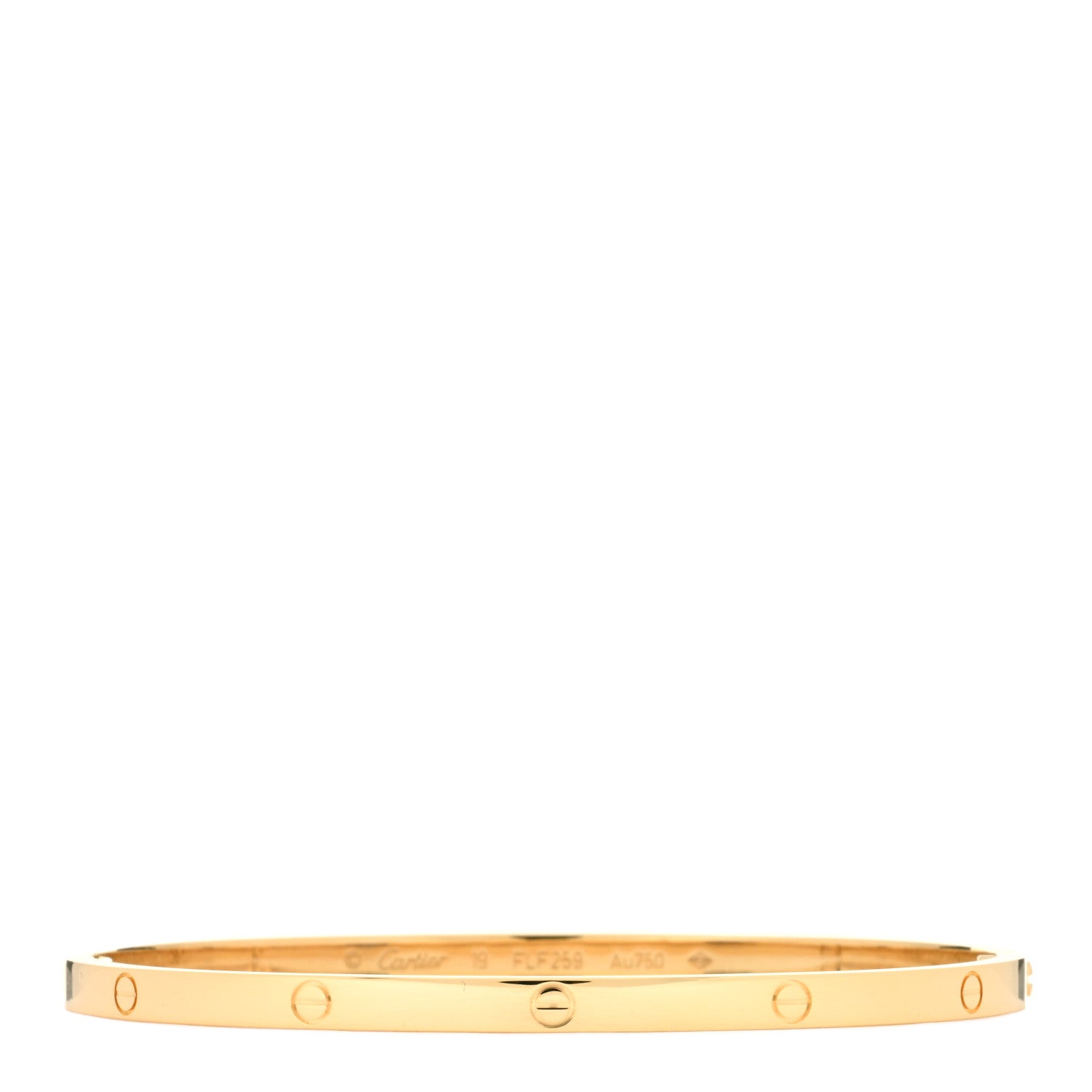 Cartier 18K Yellow Gold Small LOVE Bracelet 19 1 of 5