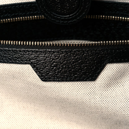 Gucci Jacquard Black Denim GG Monogram Medium Ophidia Shopping Tote Black Ivory 6 of 10