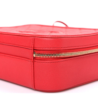 Chanel Caviar Quilted Medium CC Filigree Vanity Case Red 10 of 10