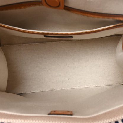 Valentino Garavani Jacquard Canvas Vlogo Antibes Shopping Bag Natural Multicolor 5 of 9
