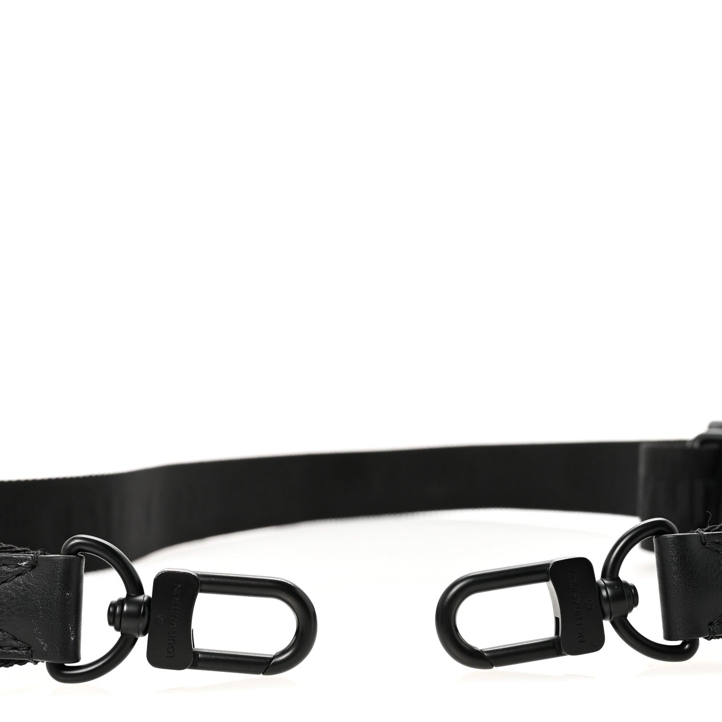 Nylon Calfskin Shoulder Strap Black Black