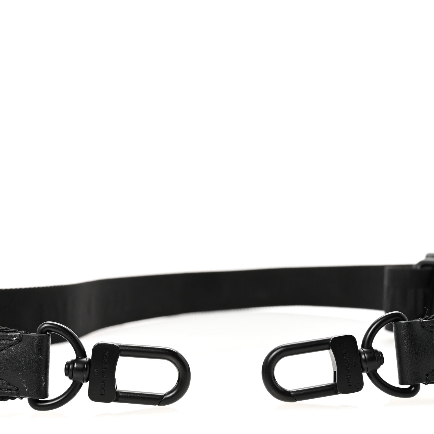 Louis Vuitton Nylon Calfskin Shoulder Strap Black Black 3 of 6