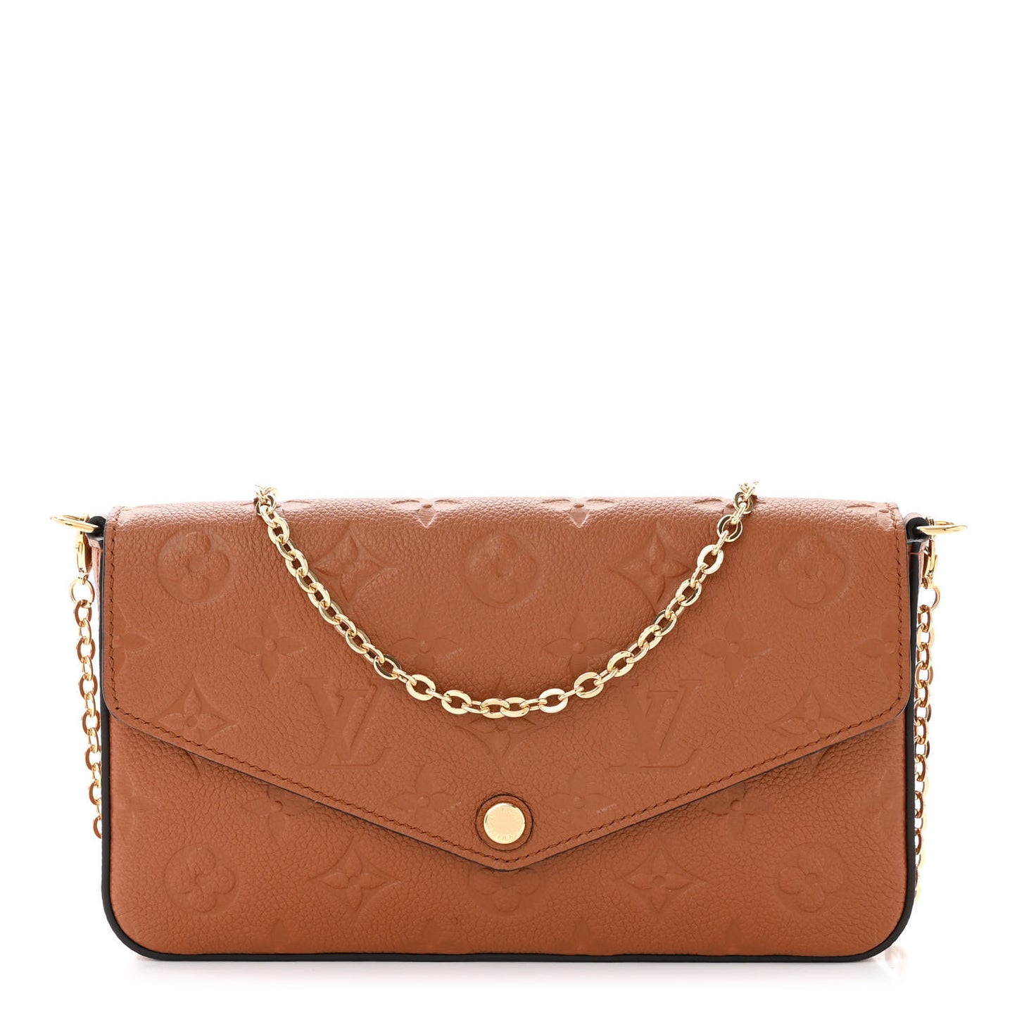 Empreinte Pochette Felicie Chain Wallet Cognac