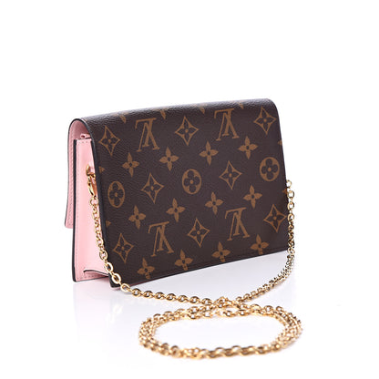Louis Vuitton Monogram Flore Chain Wallet Rose Ballerine 2 of 9