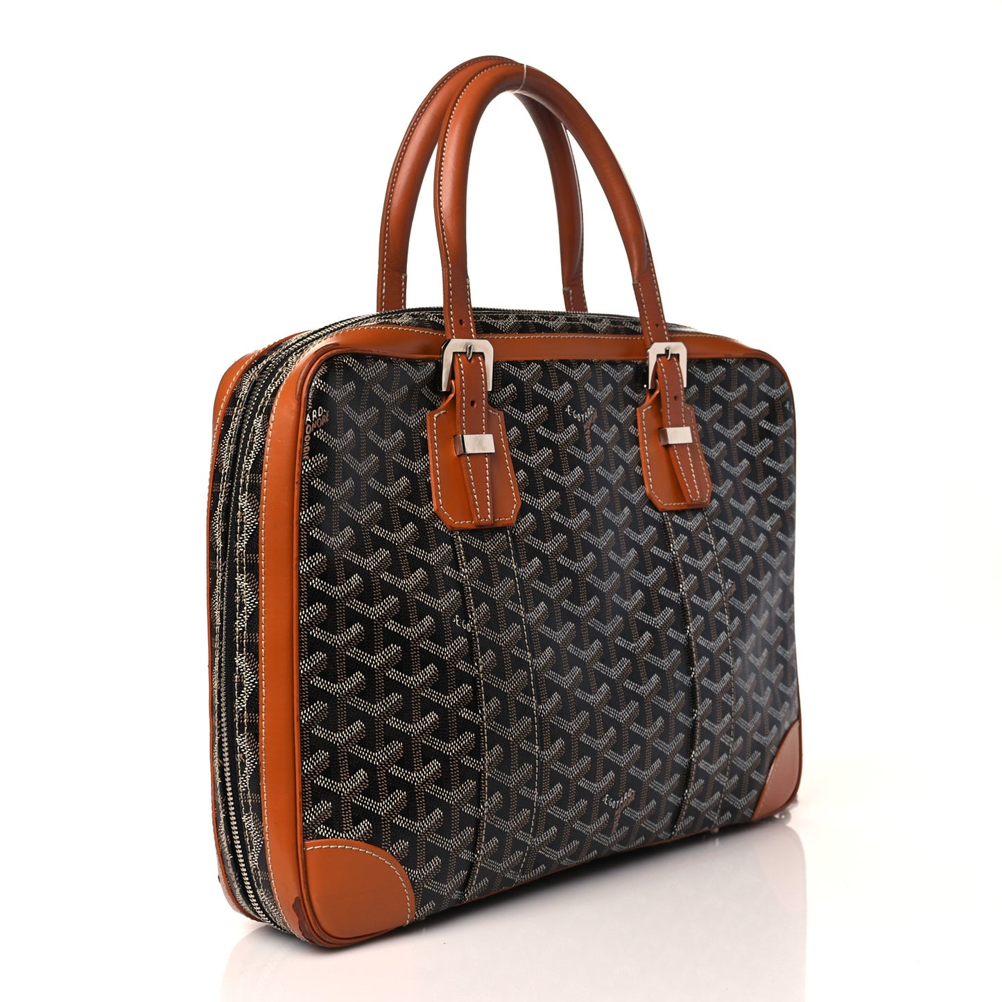 Goyardine Ambassade PM Briefcase Black Gold