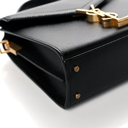 Saint Laurent Grain de Poudre Mini Classic Monogram Cassandra Top Handle Black 10 of 11