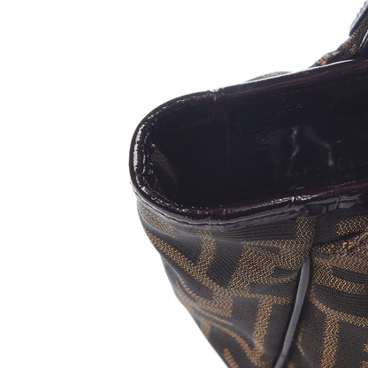 Fendi Zucca Patent Small Chef Shopping Tote Tobacco Moro 12 of 12