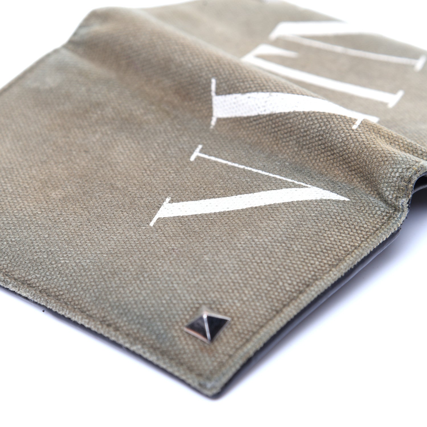 Valentino Garavani Canvas Rockstud VLTN Bi-Fold Wallet Olive 6 of 10