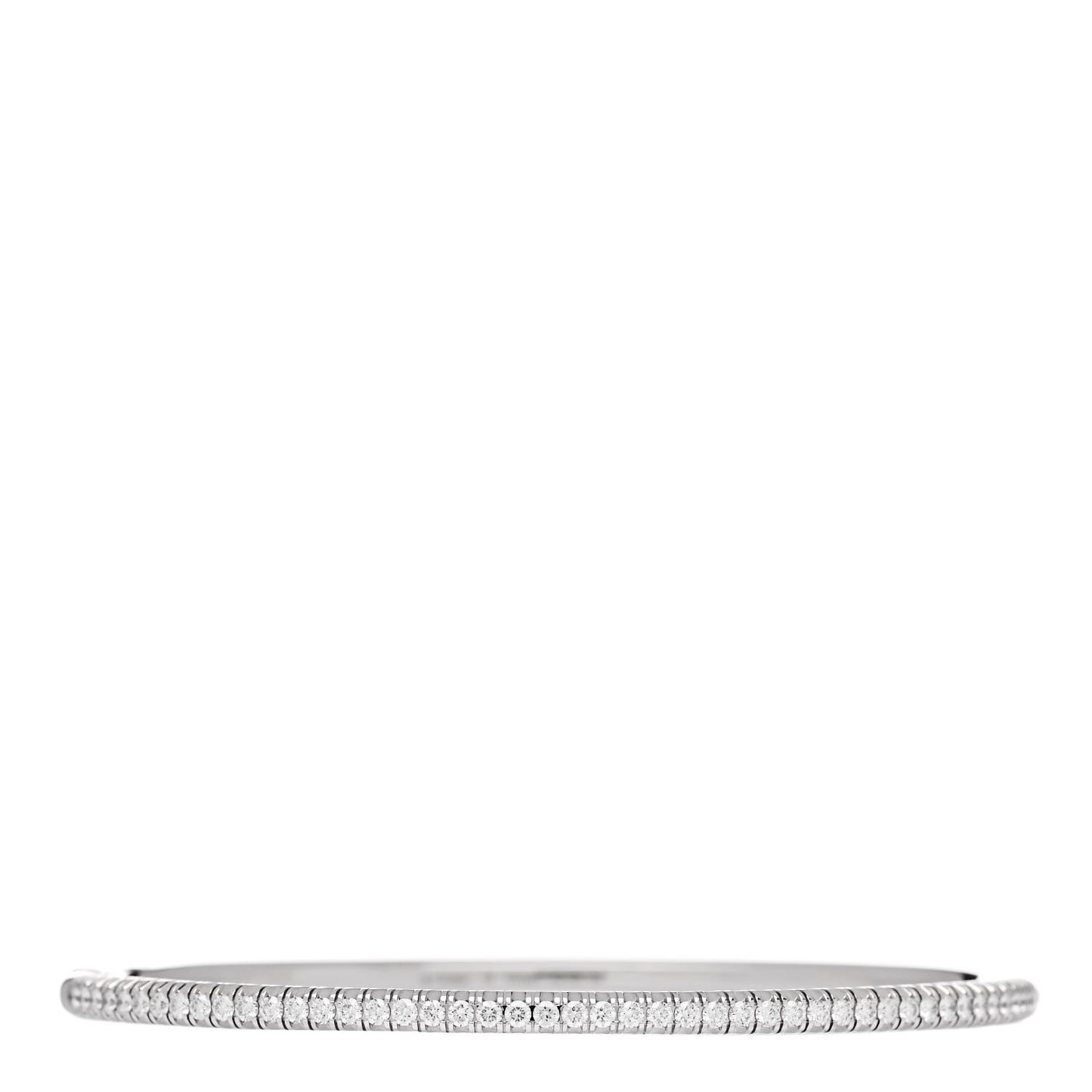18K White Gold Diamond Etincelle de Cartier Bangle Bracelet 16