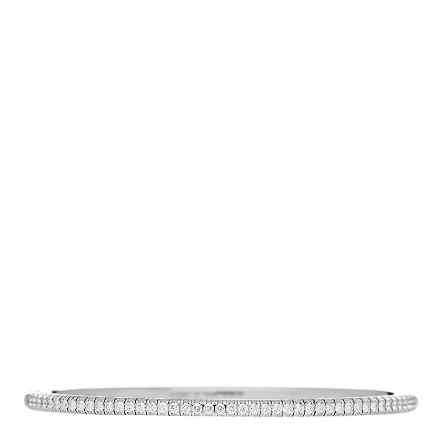Cartier 18K White Gold Diamond Etincelle de Cartier Bangle Bracelet 16 1 of 4