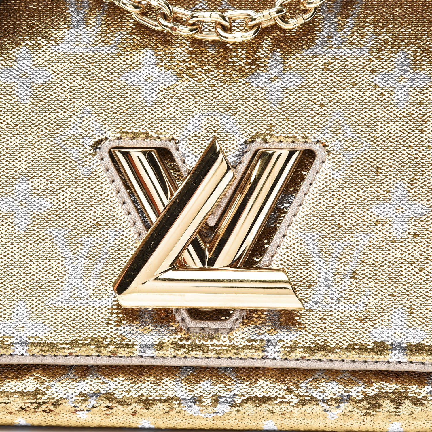 Louis Vuitton Monogram Sequins Twist PM Gold Silver 8 of 9