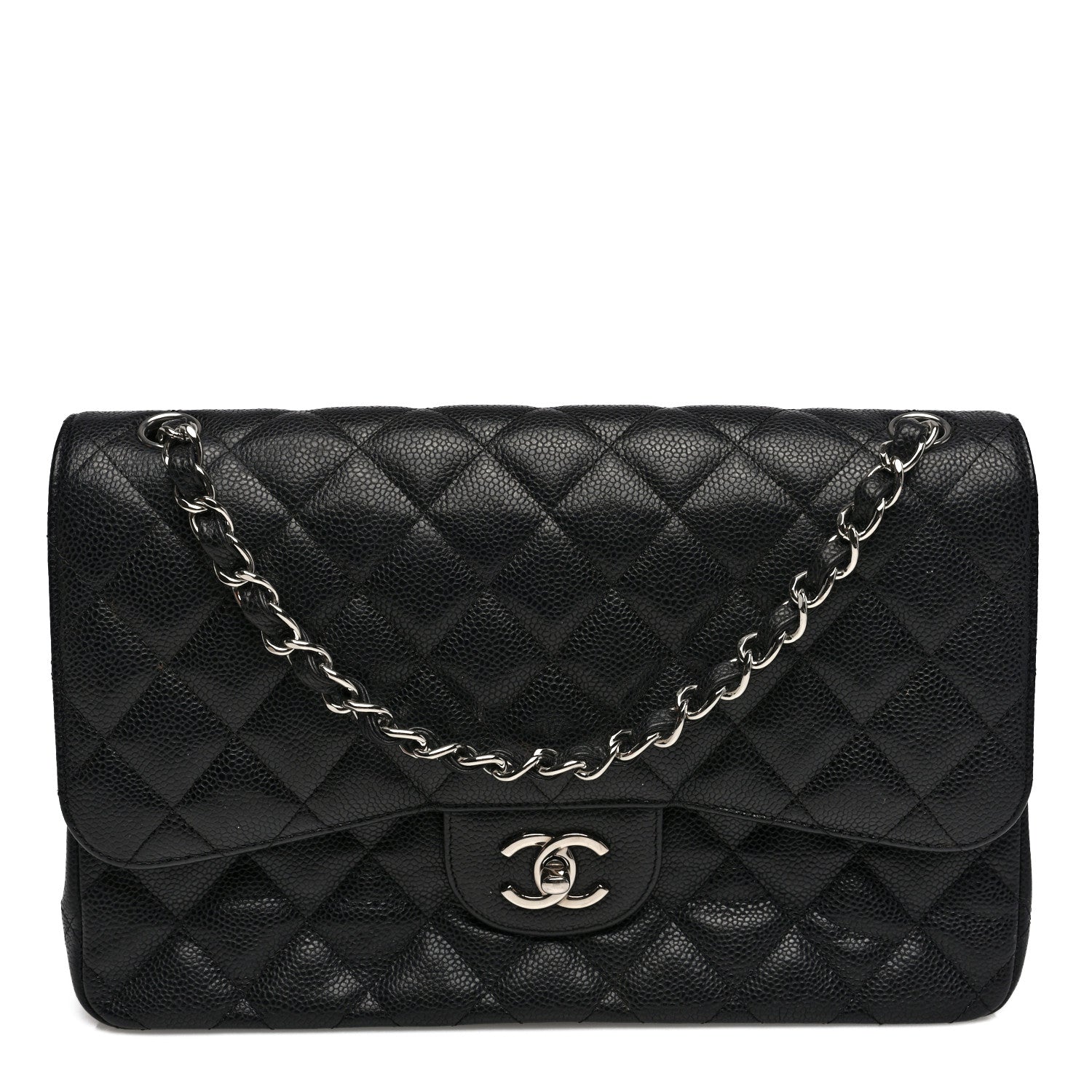 Chanel Caviar Quilted Jumbo Double Flap Black 1 of 12