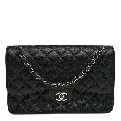 Chanel Caviar Quilted Jumbo Double Flap Black 1 of 12