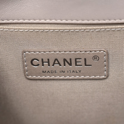 Chanel Calfskin Quilted Medium Boy Flap Grey 6 of 10